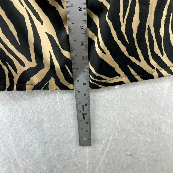 Jessica McClintock Gunne Sax Dress Sz 9 Zebra Animal Print Strapless Cocktail - Picture 4 of 10